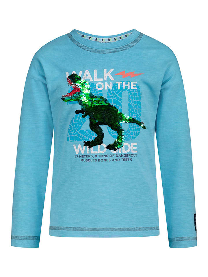 Salt and Pepper Longsleeve in Hellblau günstig kaufen