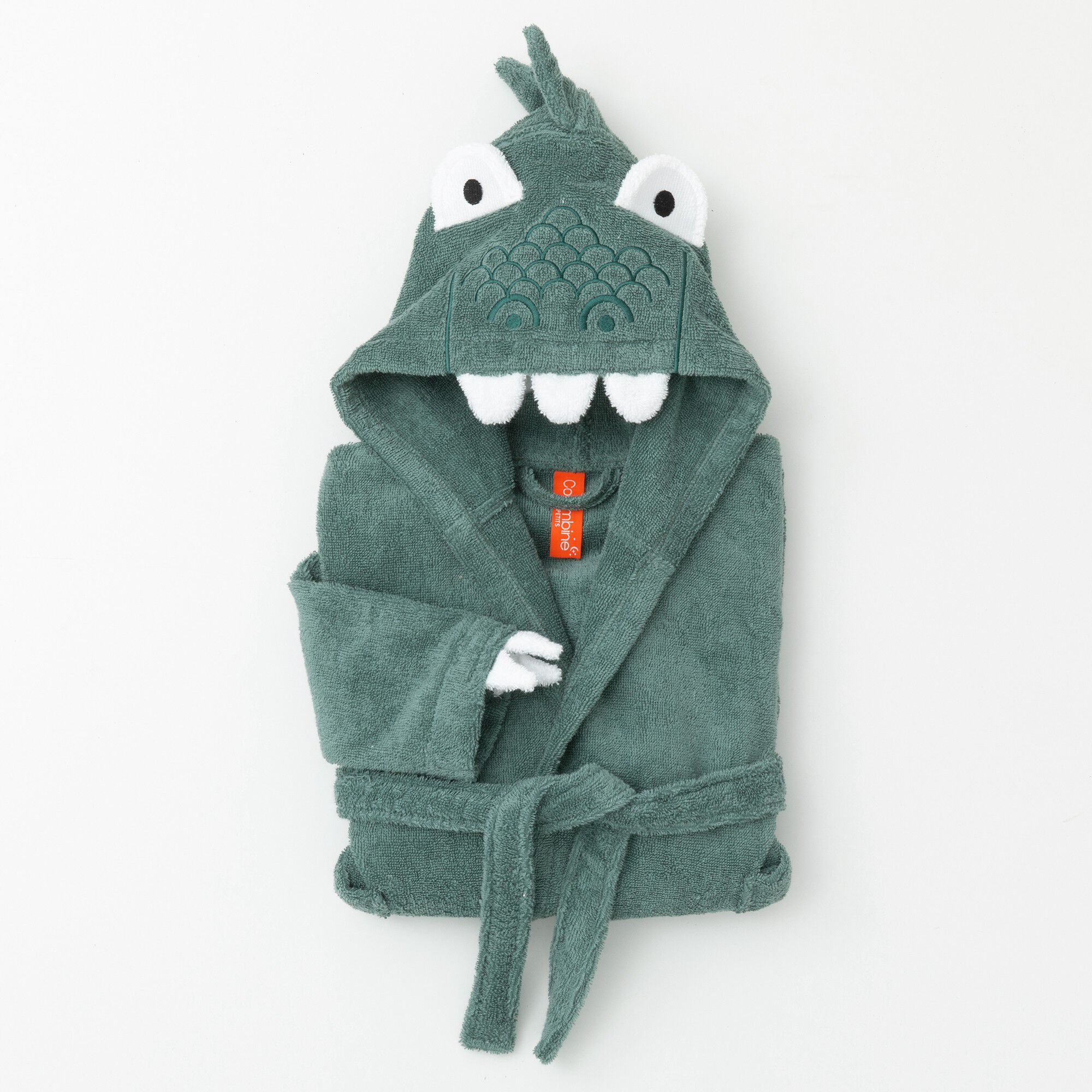 Peignoir de bain déguisement enfant dinosaure éponge coton