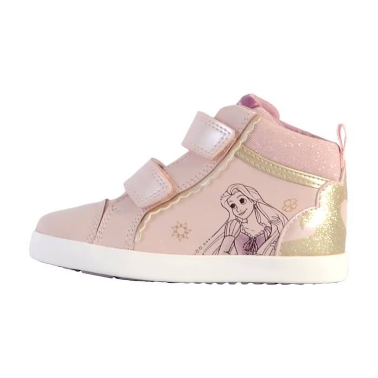Basket Cuir Enfant Geox Kilwi rose