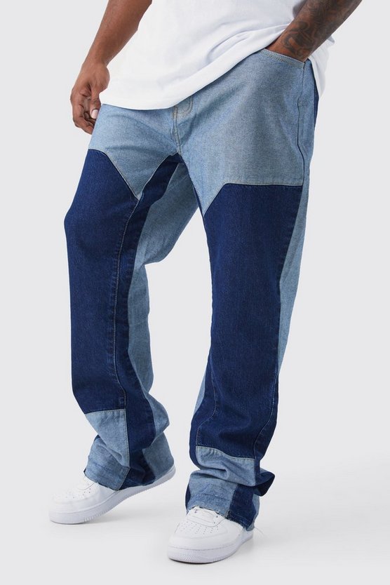 Plus Slim-Fit Schlagjeans