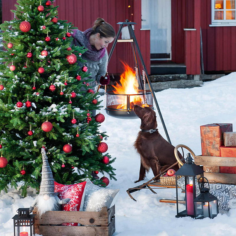 Julekule 26-pk glass, rød
