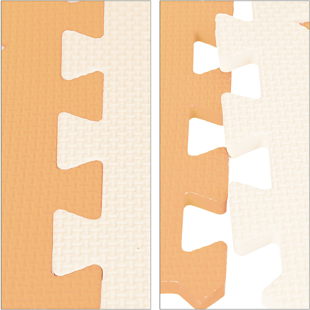 45 x Puzzlematte Sterne orange-beige