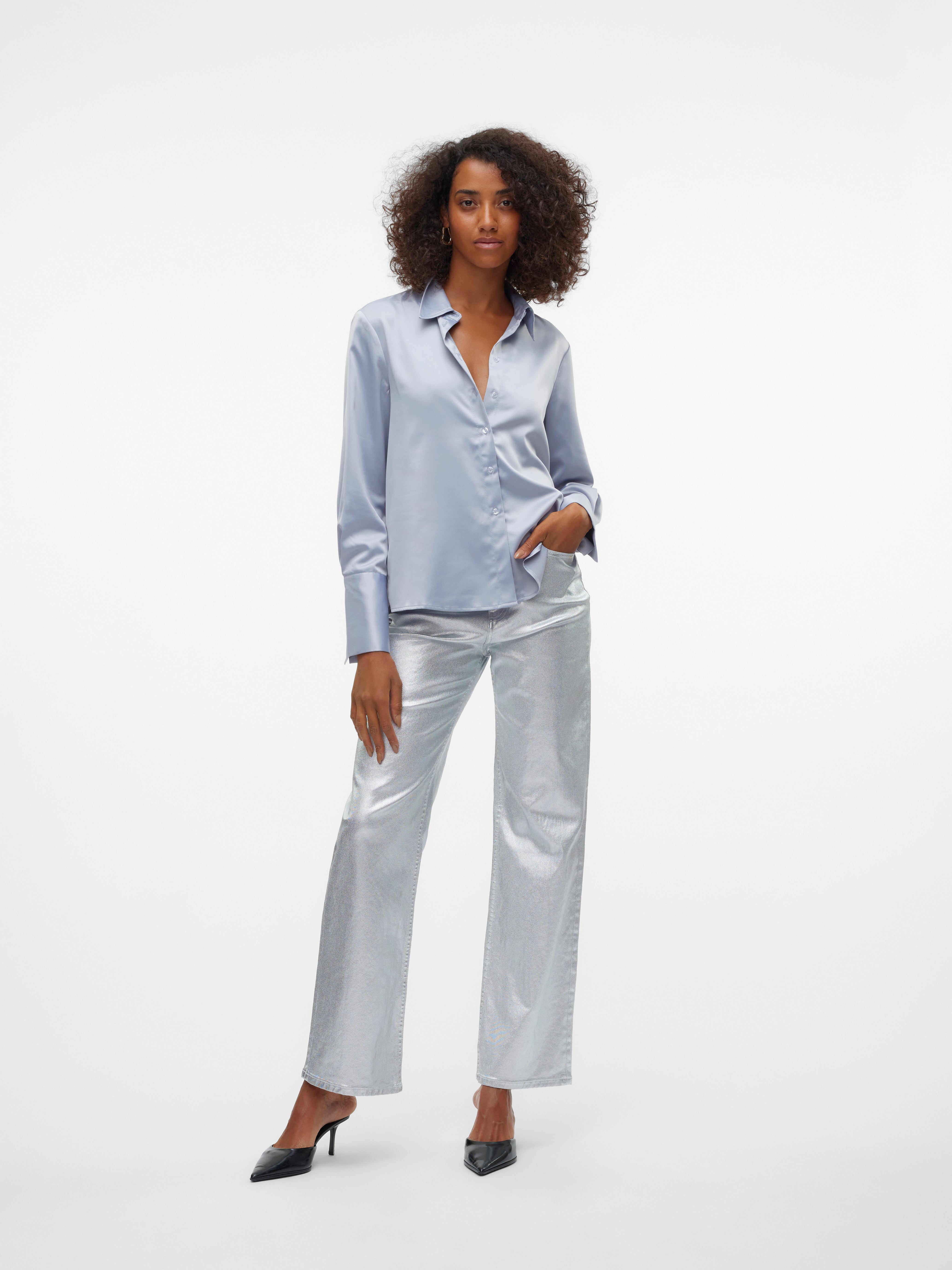 VMTESSA Hohe Taille Weiter Beinschnitt Jeans