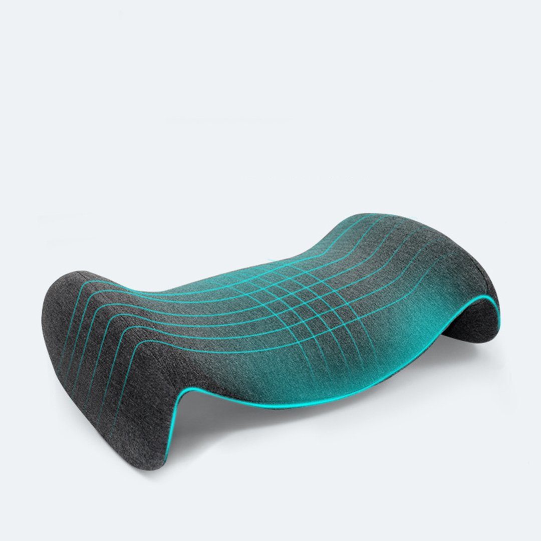 SCOHOME Stützkissen Lendenkissen Orthopädisches Lendenkissen aus Memory-Schaum, zur Linderung von Schmerzen im unteren Rücken, 1-tlg., ergonomisches Design, für Lendenwirbelbett, Sofa, Stuhl, Auto und Bürostuhl