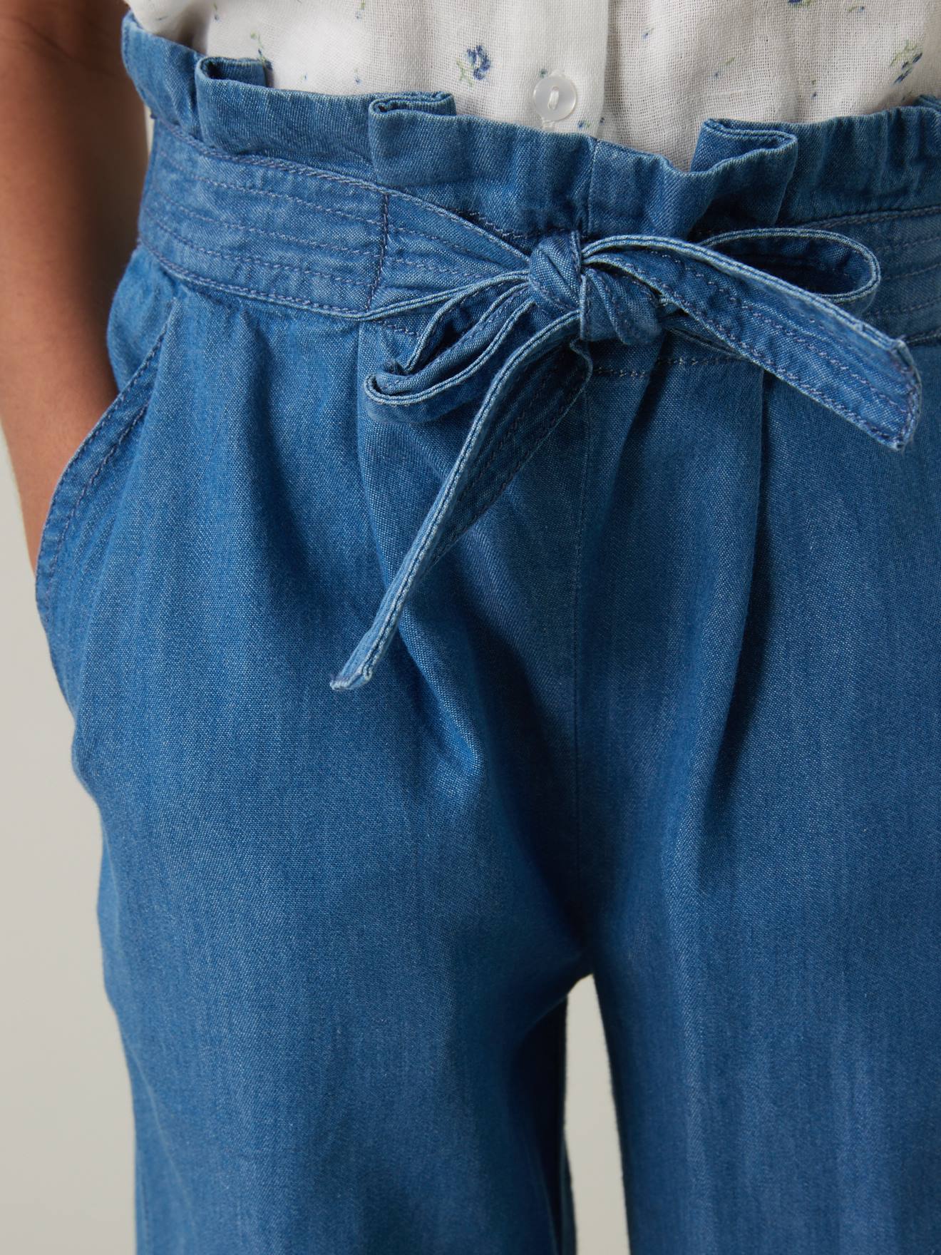 Cyrillus Weite Mädchen Sommer-Jeans CYRILLUS - blue stone