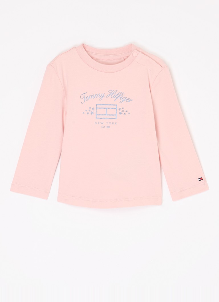 Tricou cu mânecă lungă Tommy Hilfiger cu logo imprimat