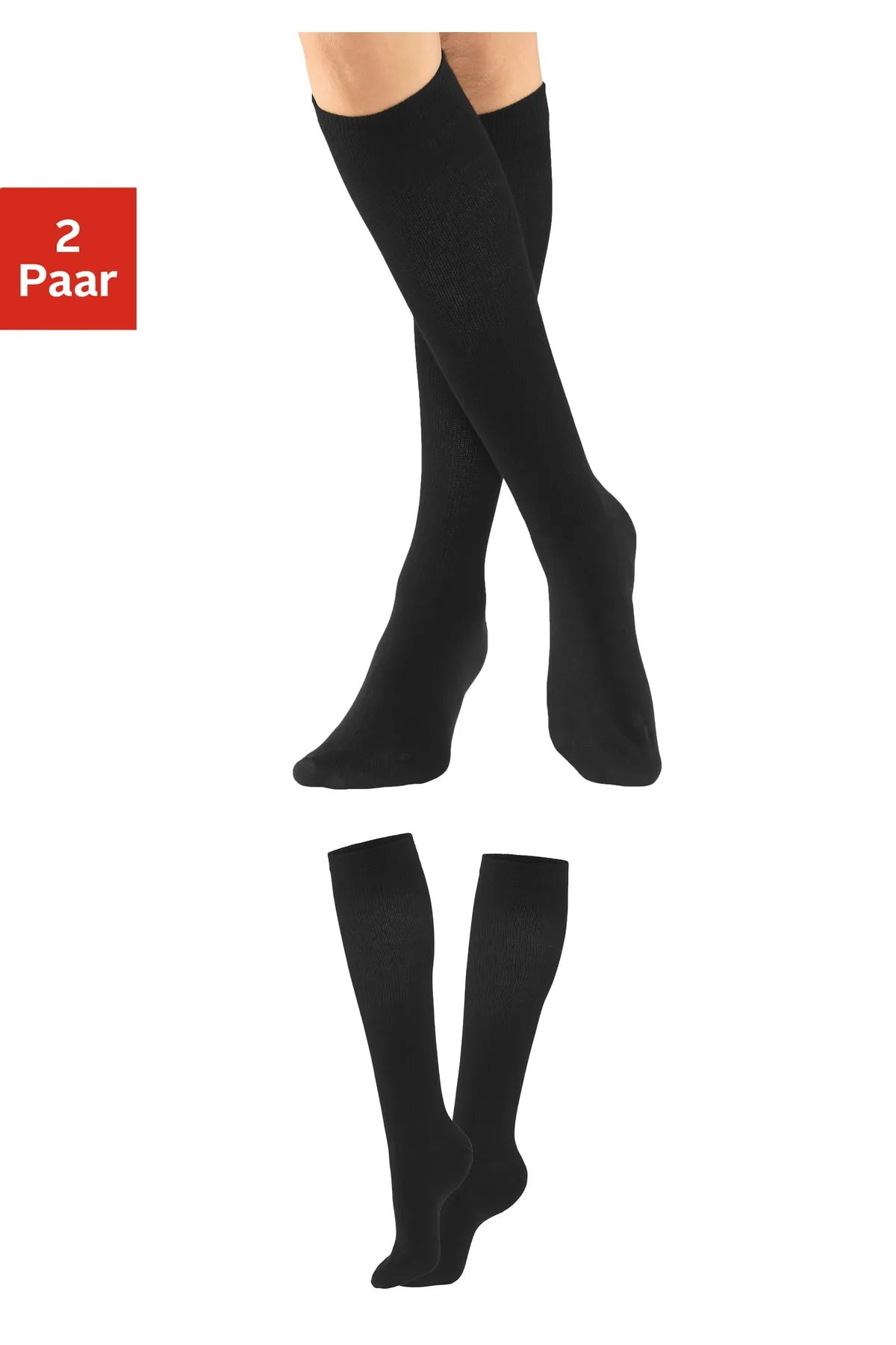 HIS  Socken - Schwarz - Unifarben