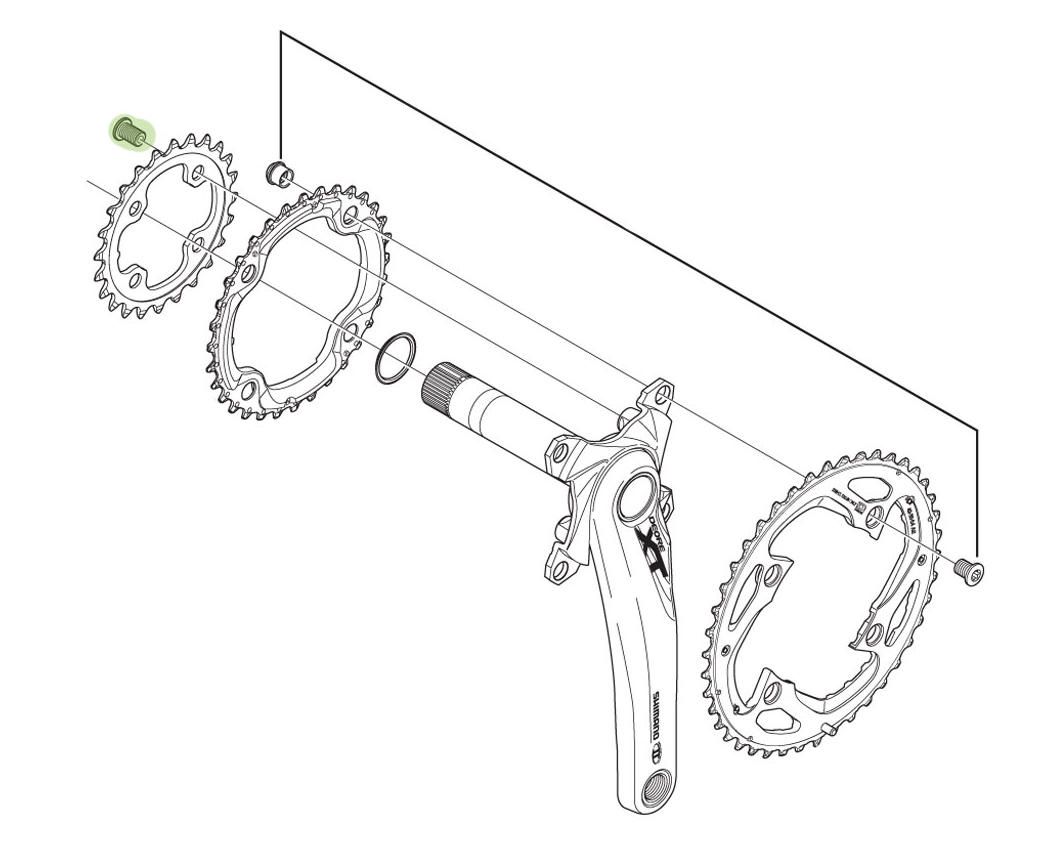 Shimano Kettenblattschrauben für DURA ACE/ULTEGRA/XTR/XT innen kaufen | Bike-Discount