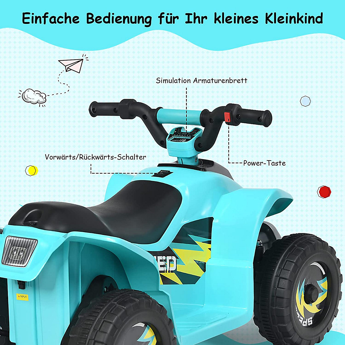Quad Outdoor Elektrofahrzeug ab 3 Jahre