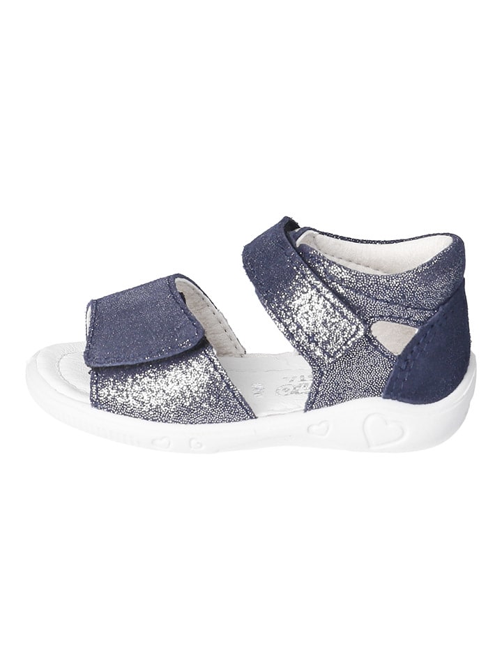 PEPINO Leder-Sandalen in Dunkelblau/ Silber günstig kaufen