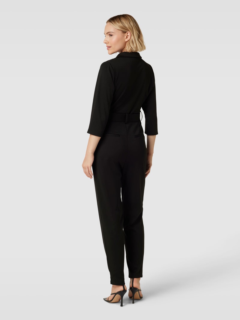 Jumpsuit mit Gürtel Modell 'Kate' in schwarz
