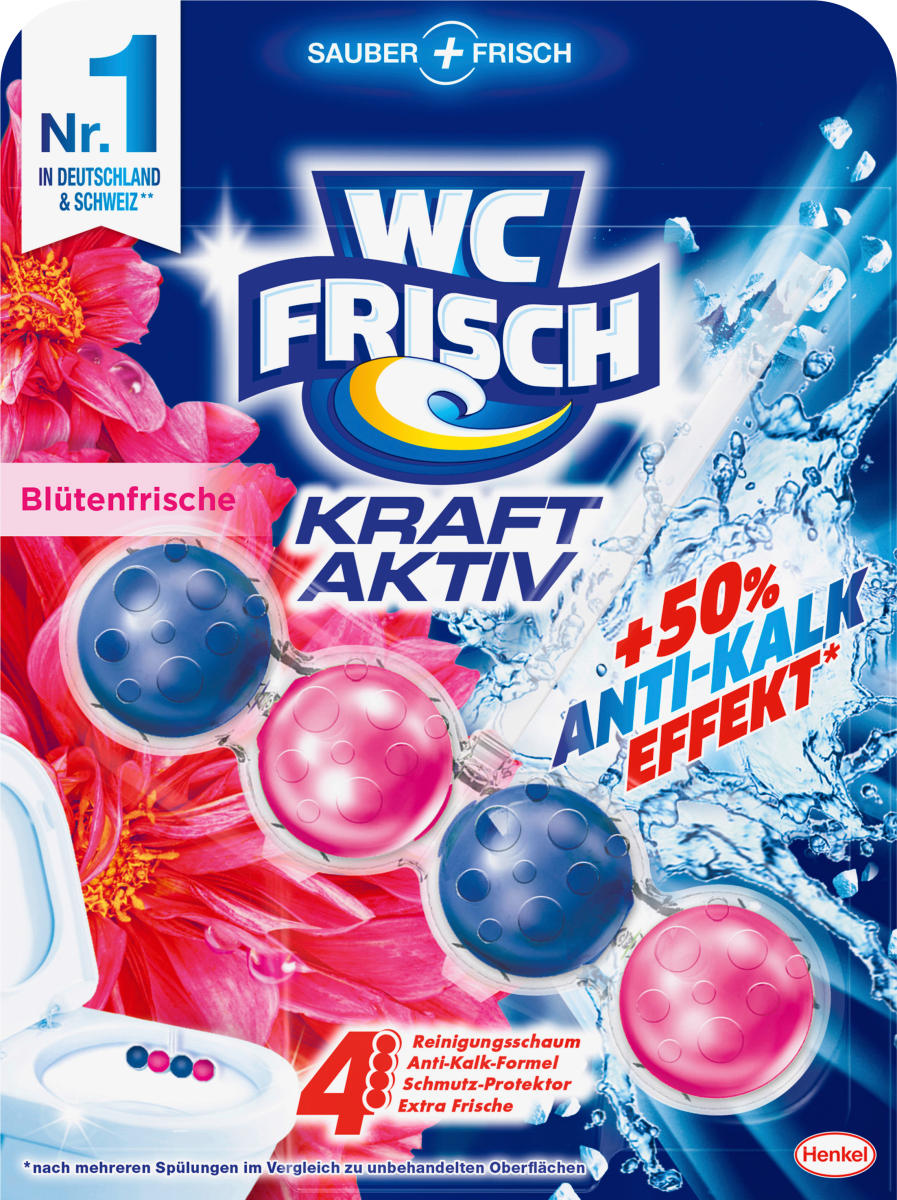 WC-Stein Blau Kraft Aktiv Blütenfrisch, 50 g