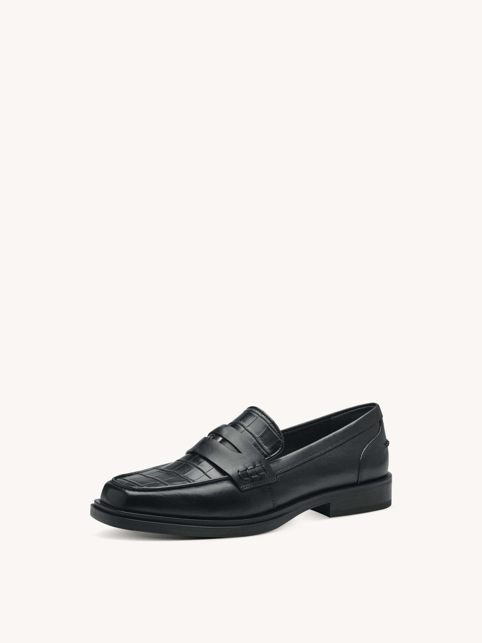 Slipper en cuir - noir