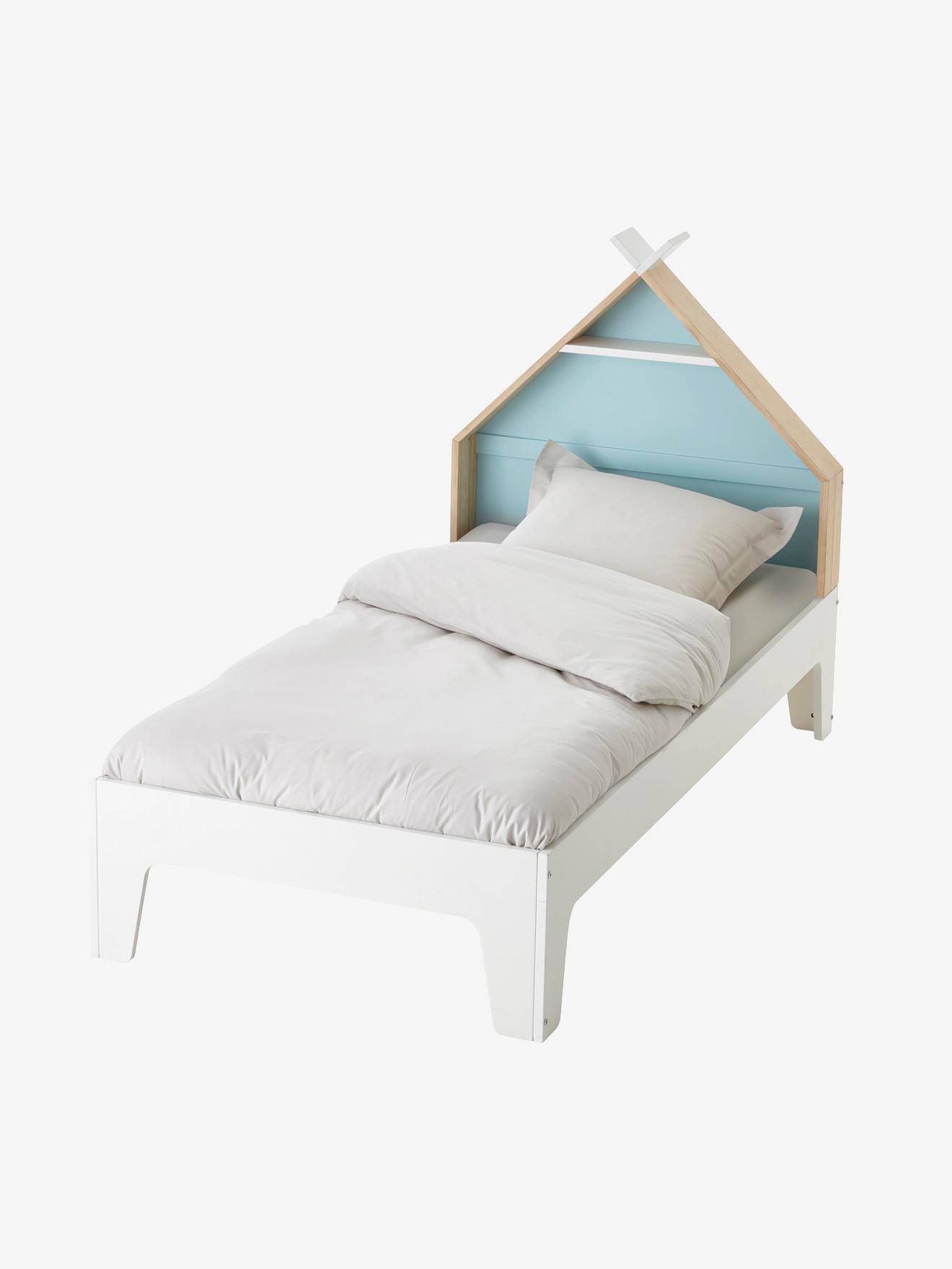 Vertbaudet Mitwachsendes Kinderbett TIPILI, Hausbett - grün/gelb