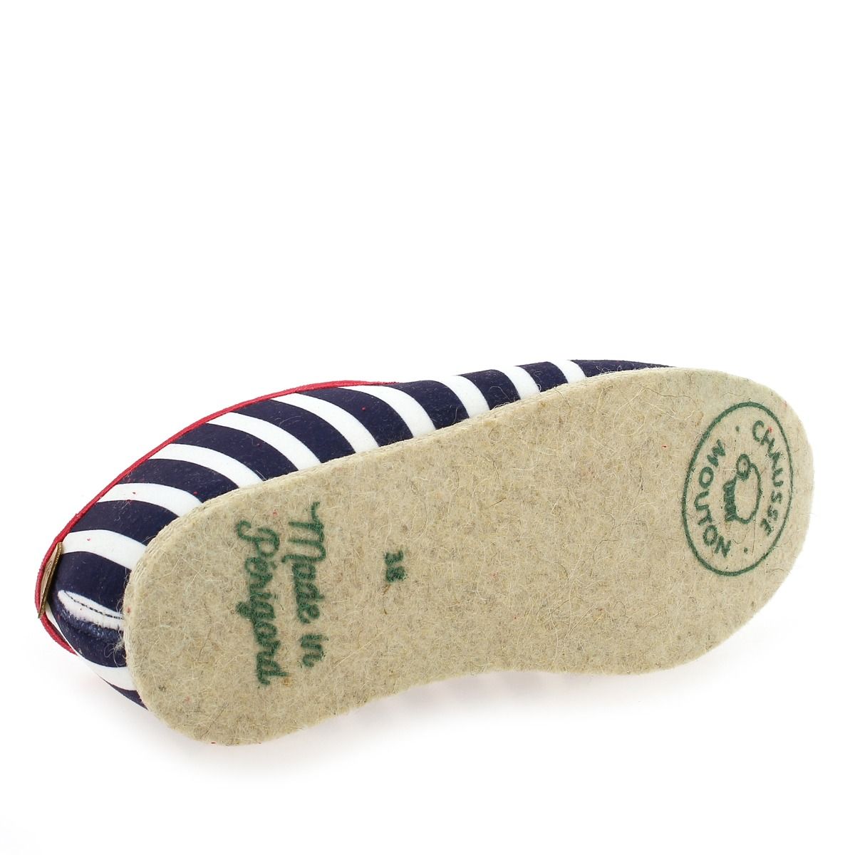 Chausse Mouton  MESSAGE - Marine rouge