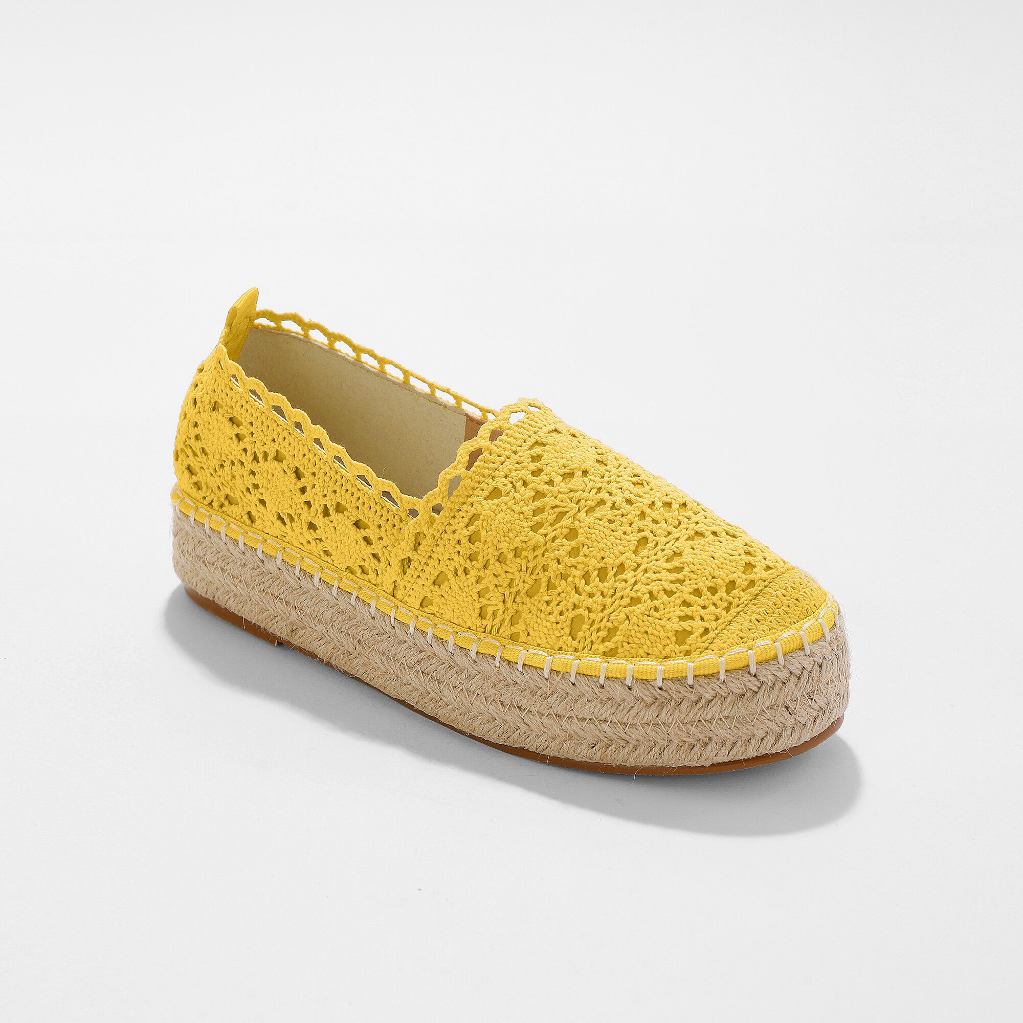Espadrilles macramé semelle corde 