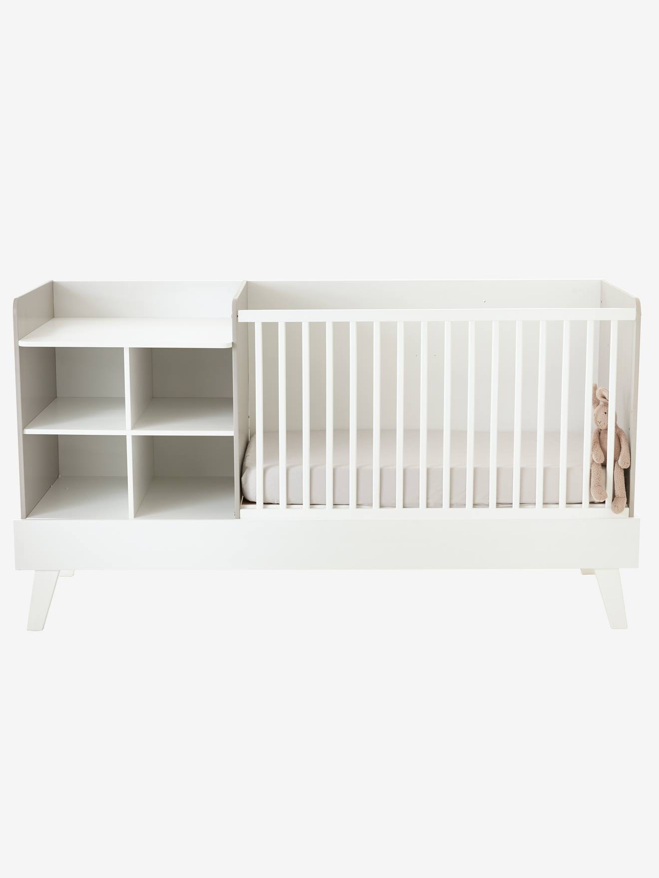 Vertbaudet Kinderzimmer 4-in-1-Kombibett COMBINID, mitwachsend - weiß/natur