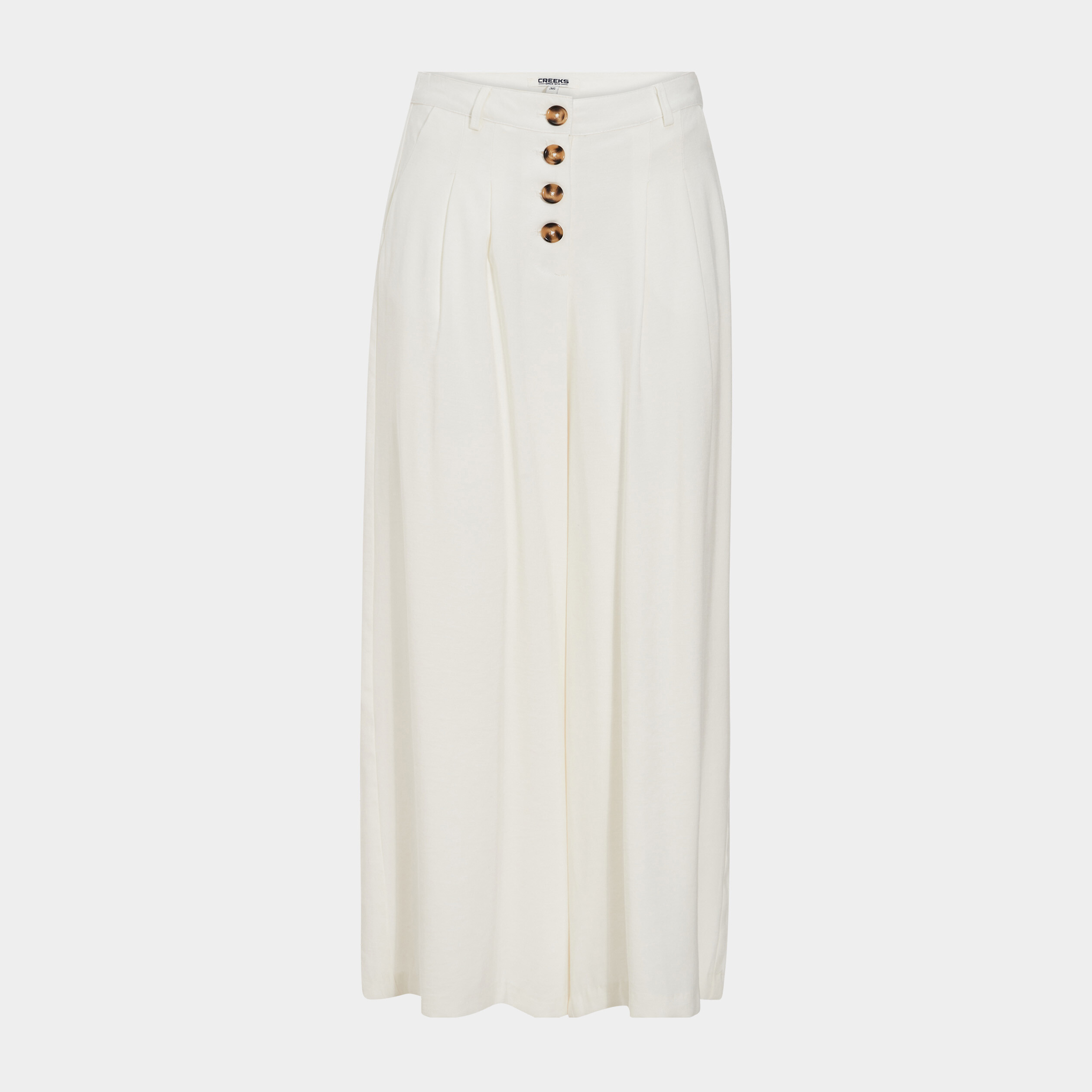 Jupe-culotte large blanc femme | La Halle