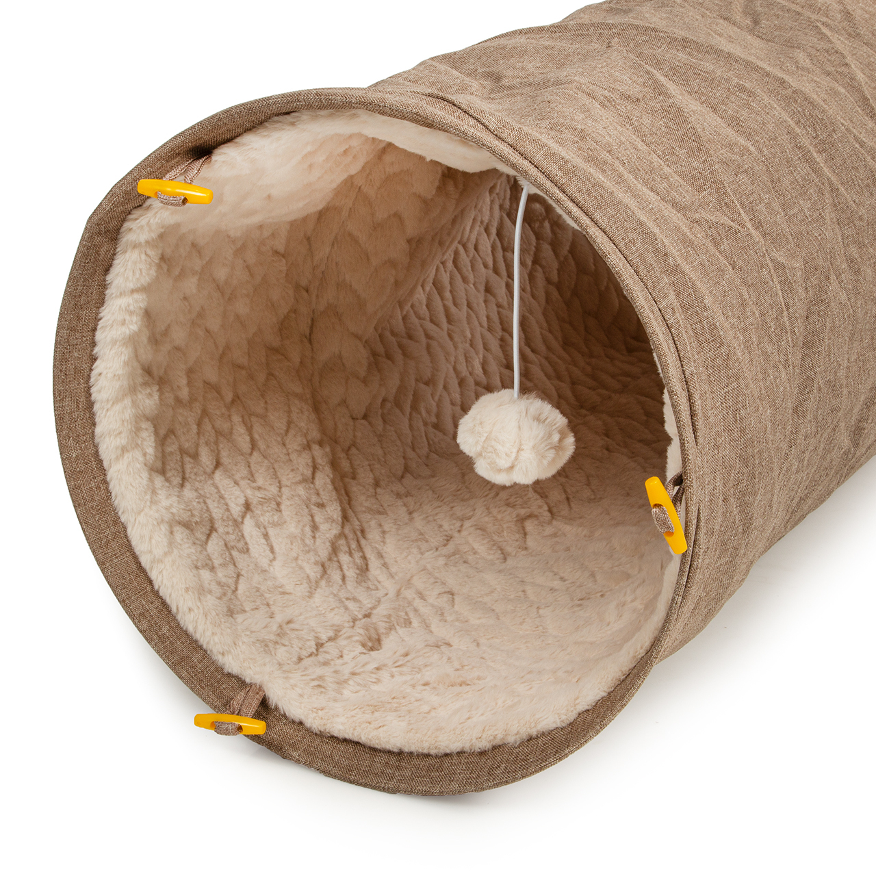 Canadian Cat Company Katzentunnel Canadian Cat Company Katzentunnel XXL mit Kuschelfell beige