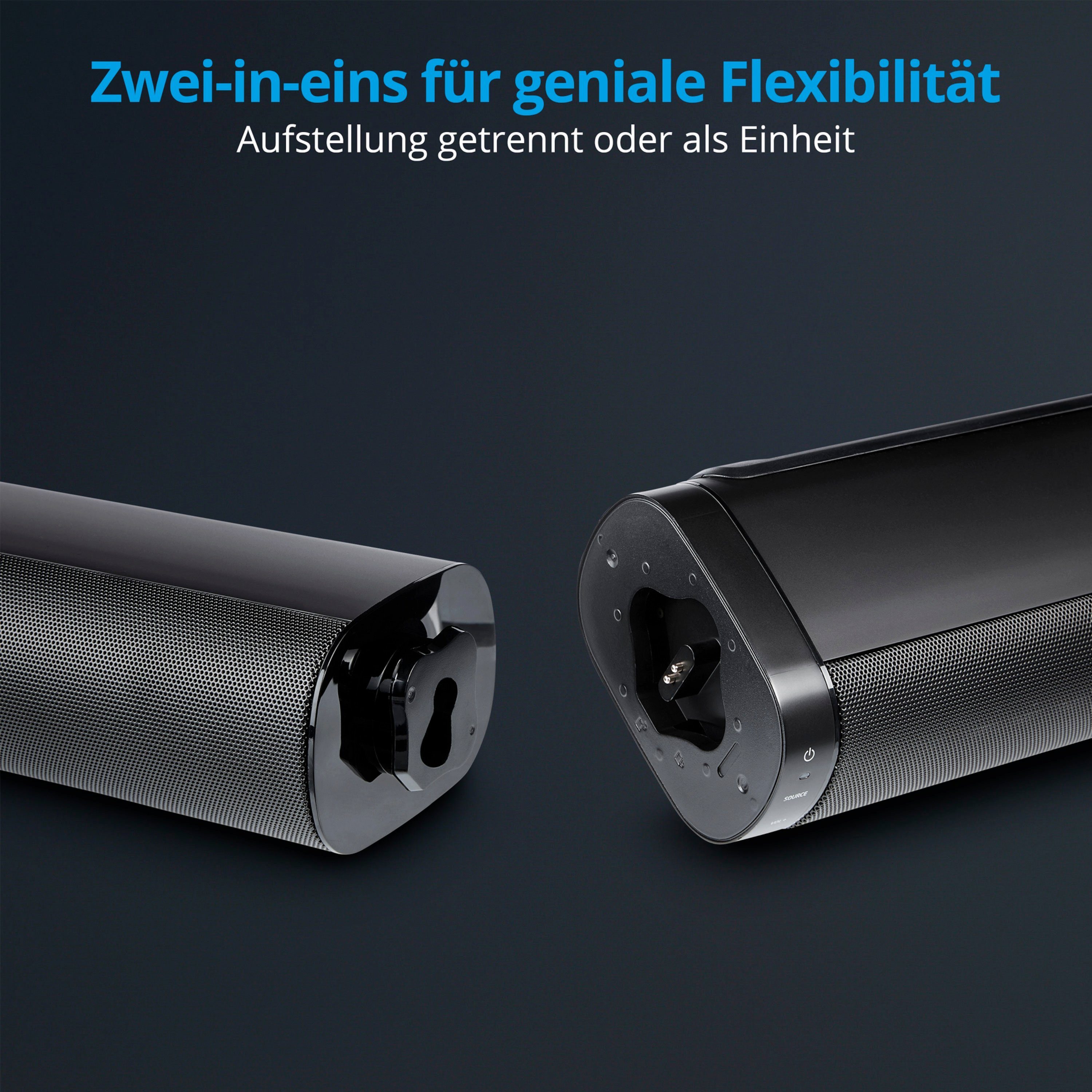 Medion® LIFE® P61450 Soundbar, Bluetooth®, 2 x 30 W und 60 W (RMS) Subwoofer Soundbar (30 W, MD45001)