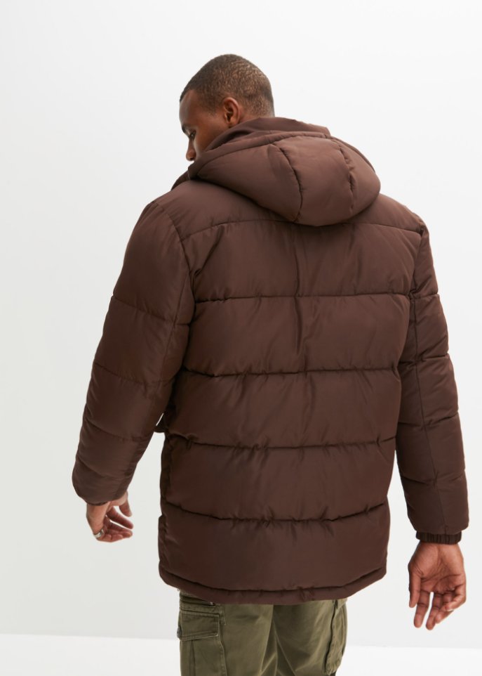 Steppjacke mit abnehmbarer Kapuze aus recyceltem Polyester