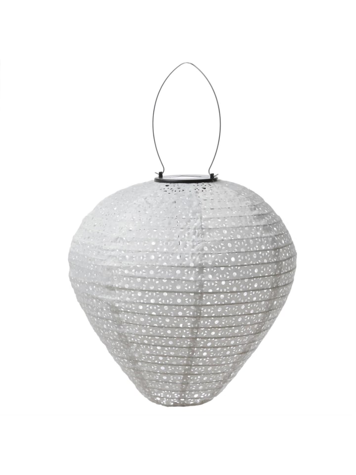 MARELIDA LED Solar Lampion Ballon mit Blumenmuster D: 30cm in weiß günstig kaufen onesize