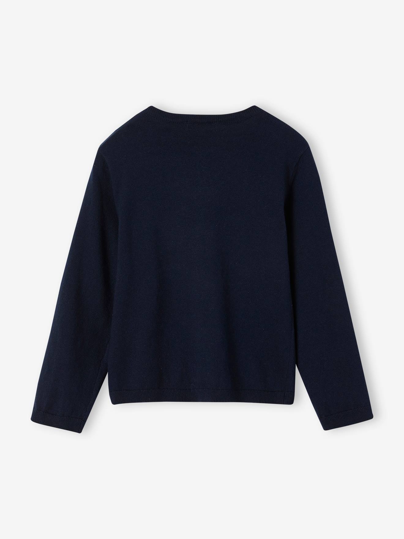 Vertbaudet Mädchen Strickjacke BASICS Oeko-Tex - mandelgrün