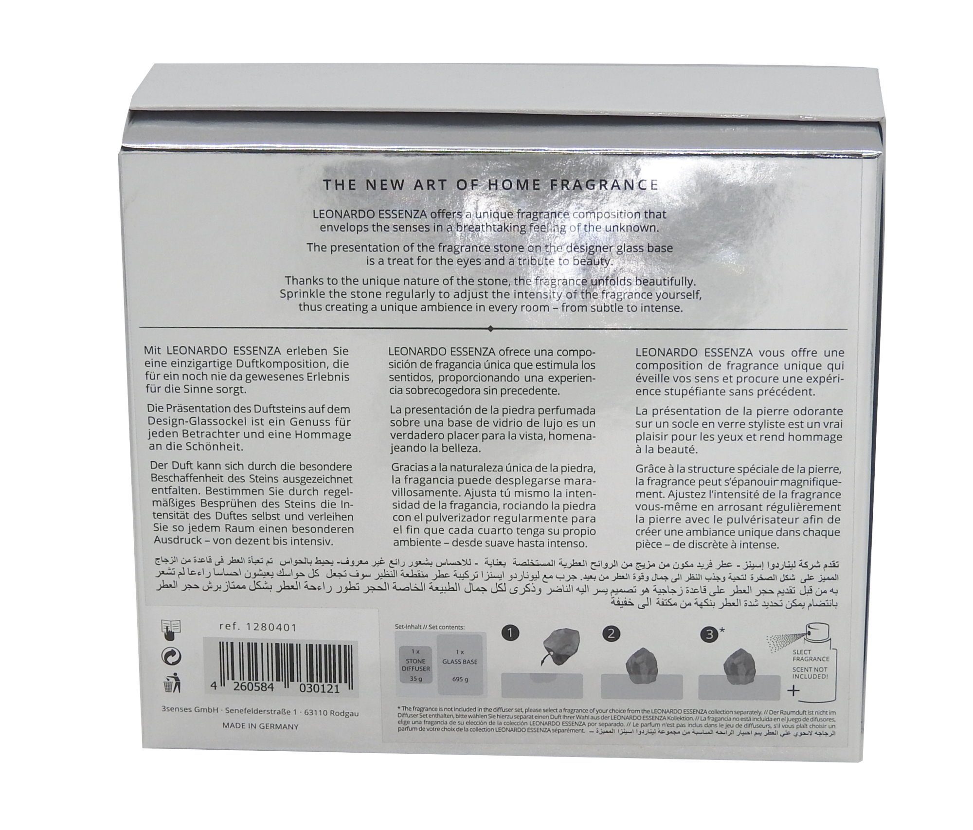 LEONARDO Diffuser Homefragrance, Diffuser Stein Raumduft Geschenkset Set Keramik Duftstein