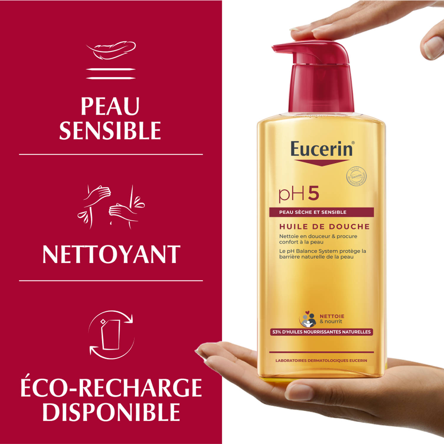 Eucerin pH5 Huile de Douche - Peau Sèche et Sensible