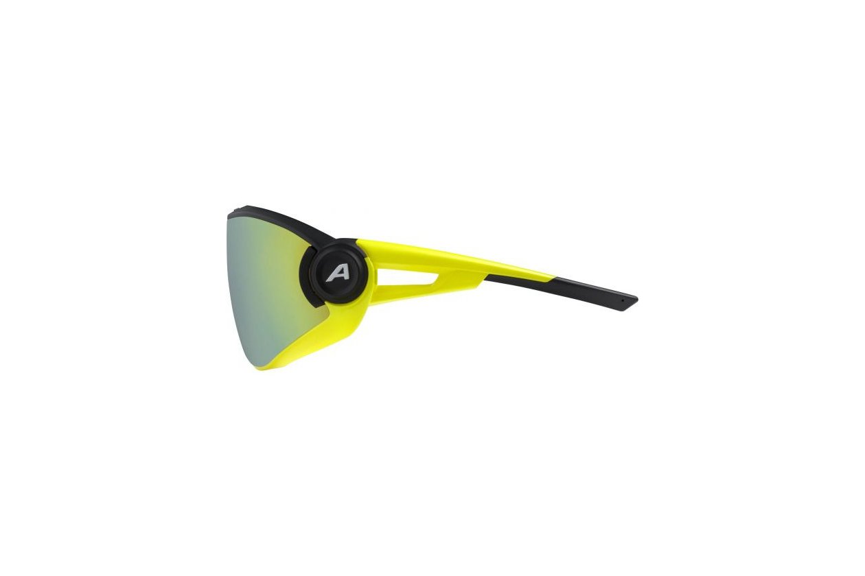 Alpina 5W1NG Q black neon yellow matt / yellow mirror lens