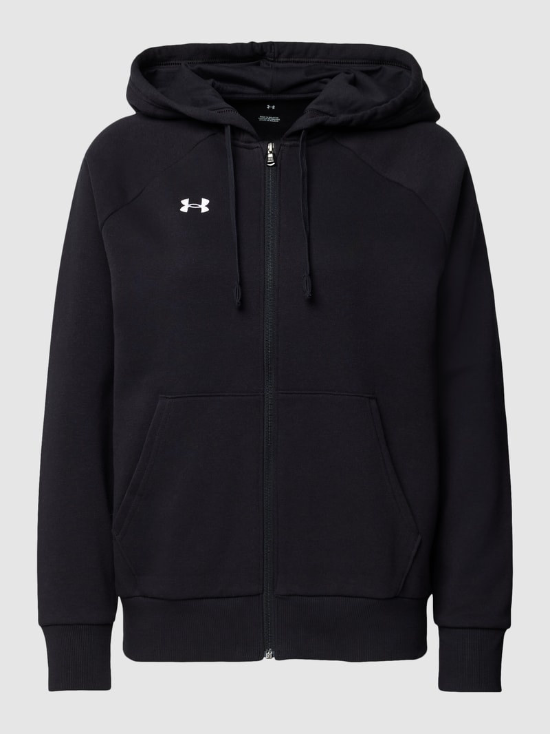 Sweatjacke mit Kapuze in schwarz