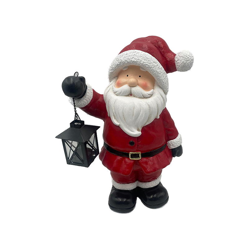 Home Nisse 40 cm m/telyslykt fiberglass