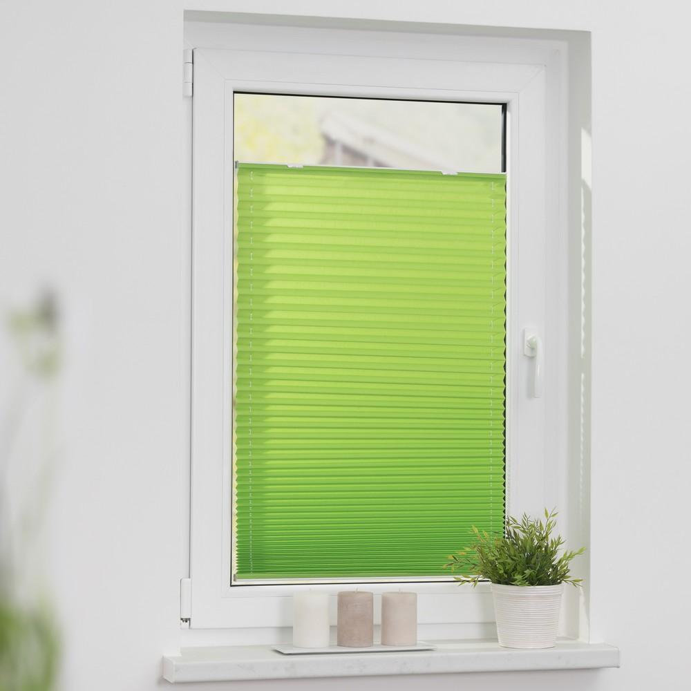 Lichtblick Plissee Haftfix, ohne Bohren Grün, 50 cm x 130 cm (B x L)