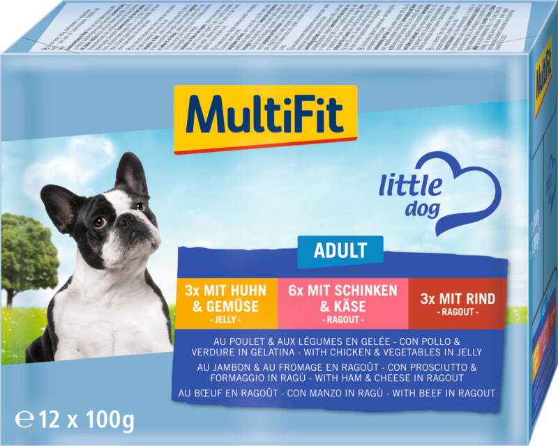 MultiFit Hundenassfutter MultiFit Adult Little Dog Multipack 12x100g