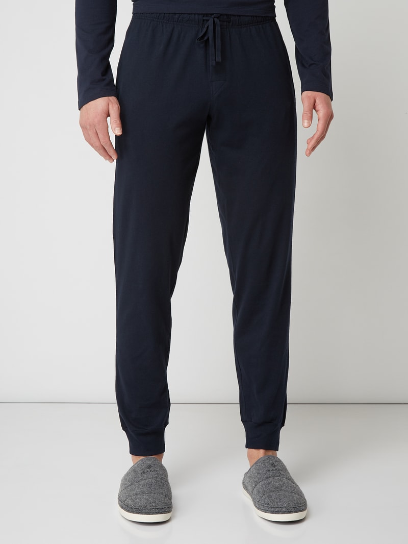 Pyjamahose mit elastischem Bund in marineblau