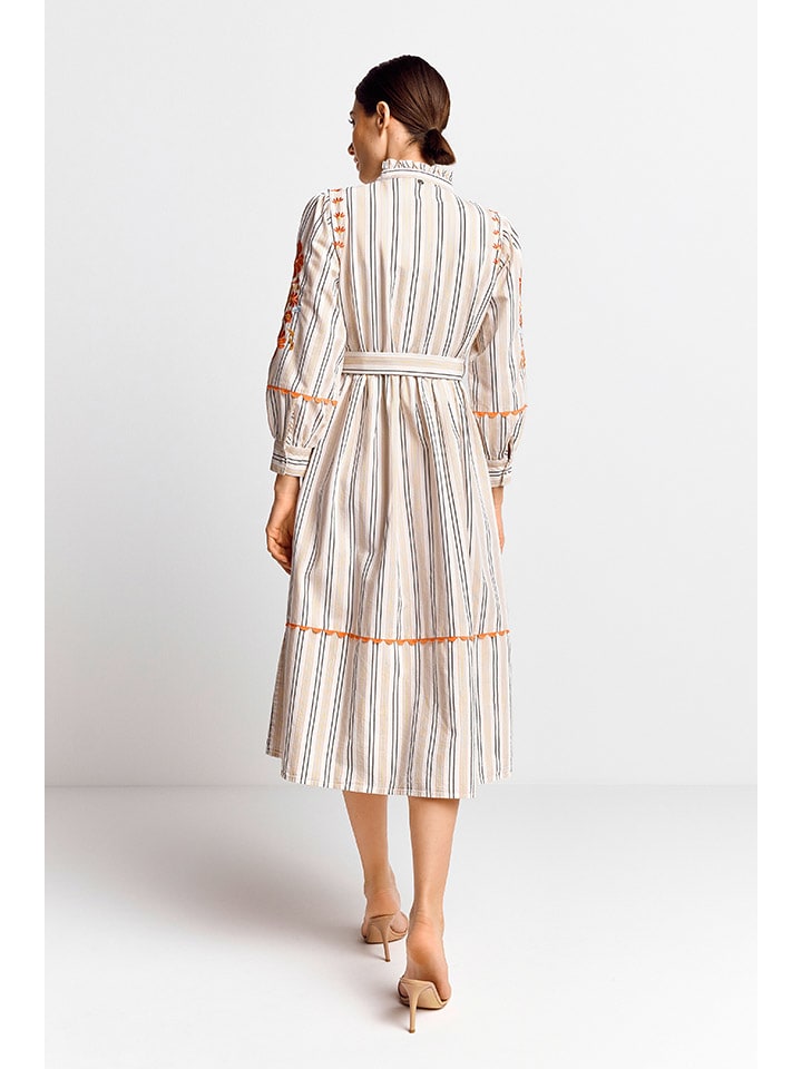 Rich & Royal Kleid in Creme/ Rot günstig kaufen
