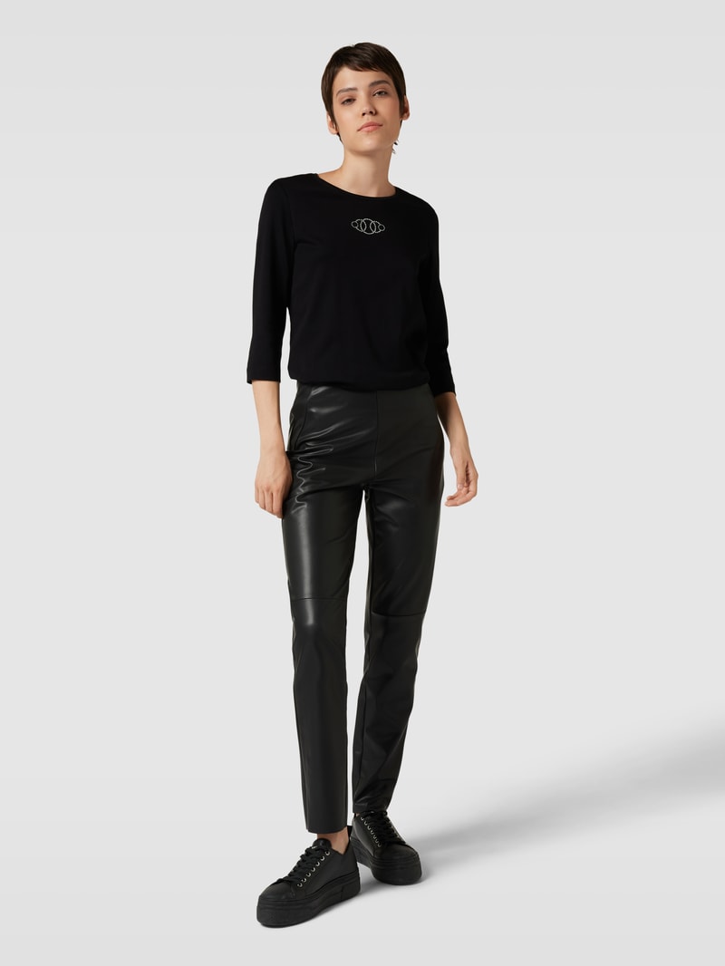 Longsleeve mit 3/4-Arm in schwarz
