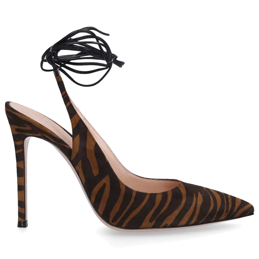 Gianvito Rossi - Slingpumps IRENE Veloursleder - braun