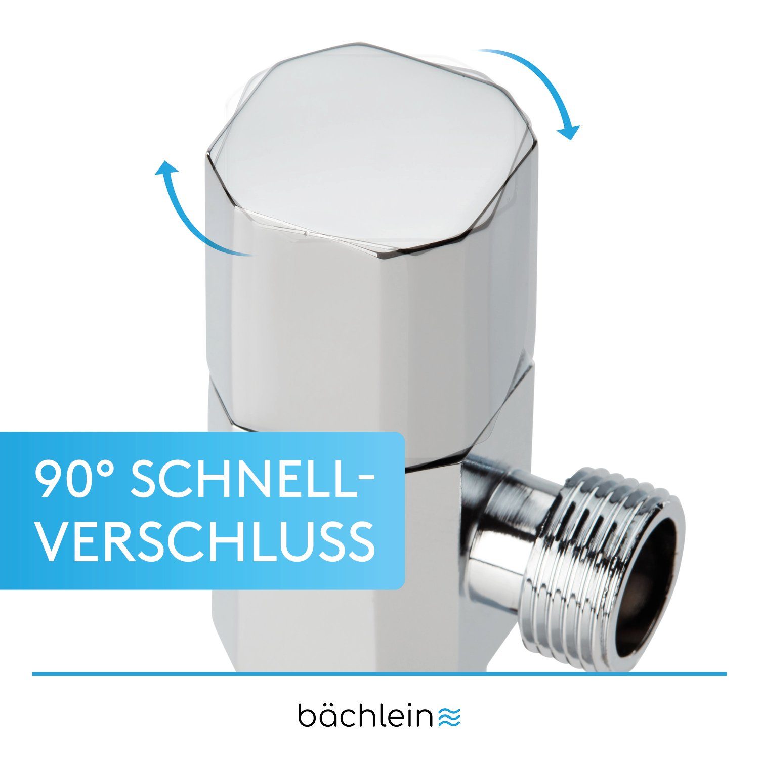 Bächlein Eckventil Eckventil 2er-Set mit Schraub- oder Schnellverschluss, (2-er Set)