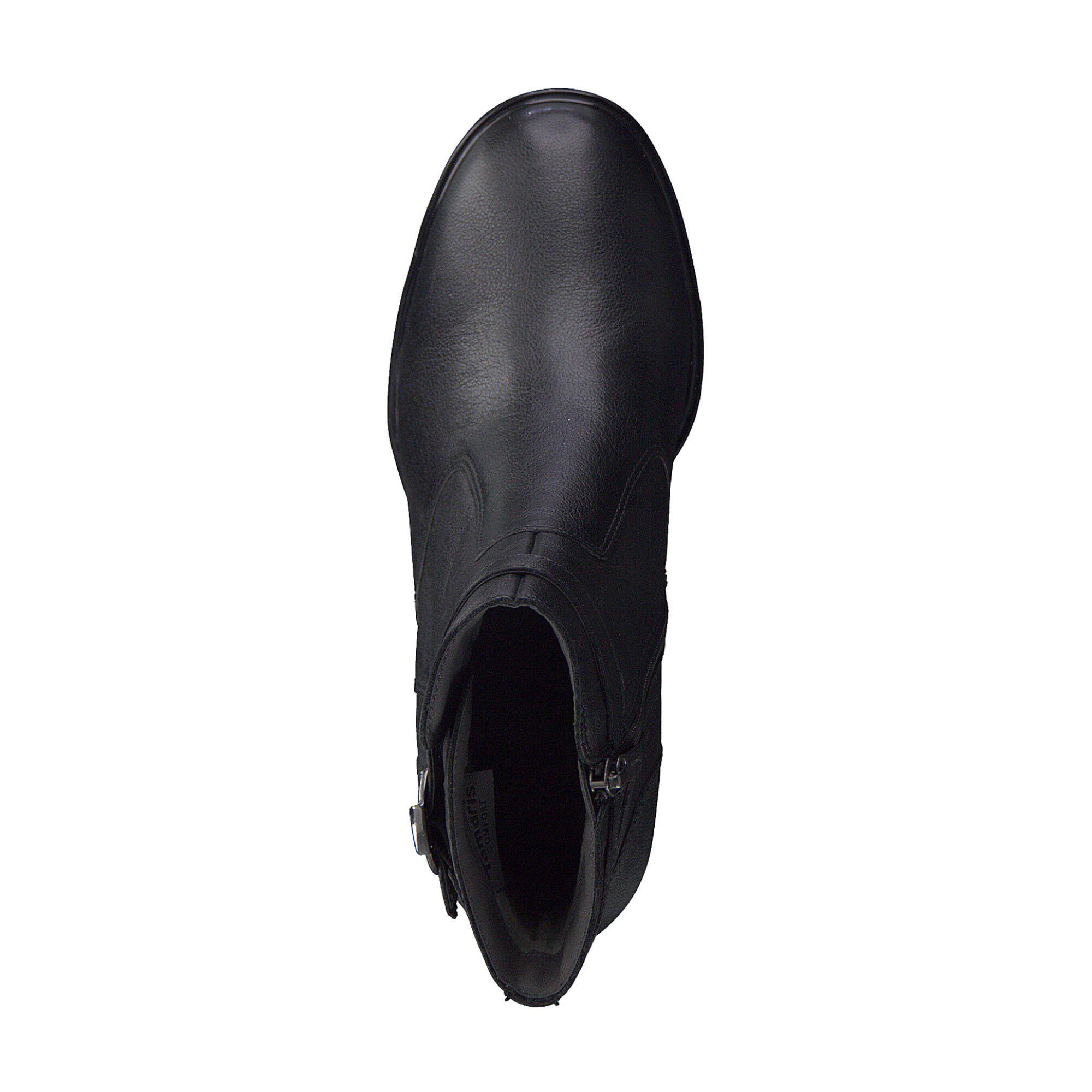 Boots à boucles dessus cuir