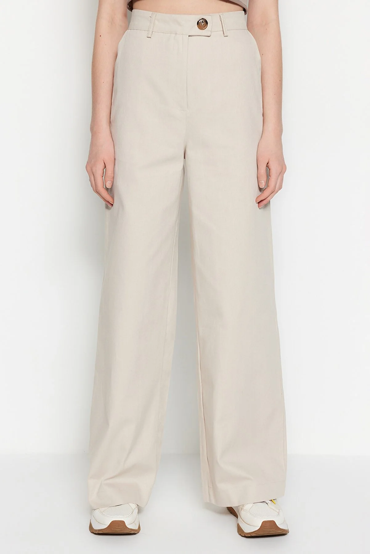 Trendyol Collection  Stone Wide Leg/Wide Leg Woven Hose TWOSS23PL00142