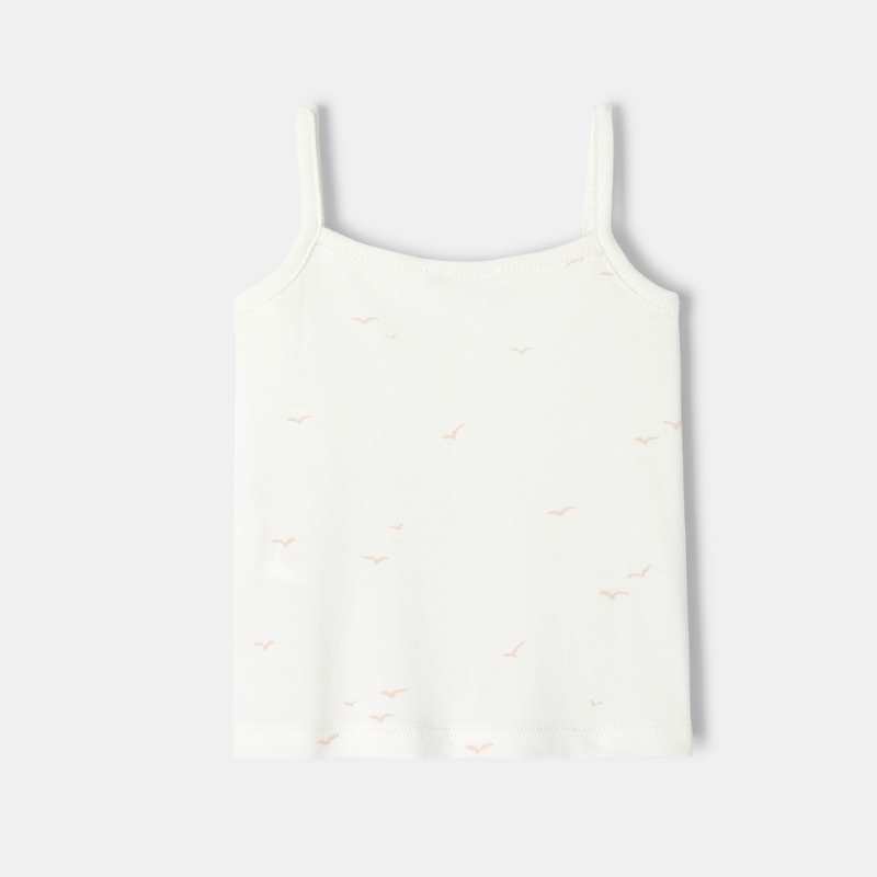 Débardeur en coton bio rose bébé fille Absorba