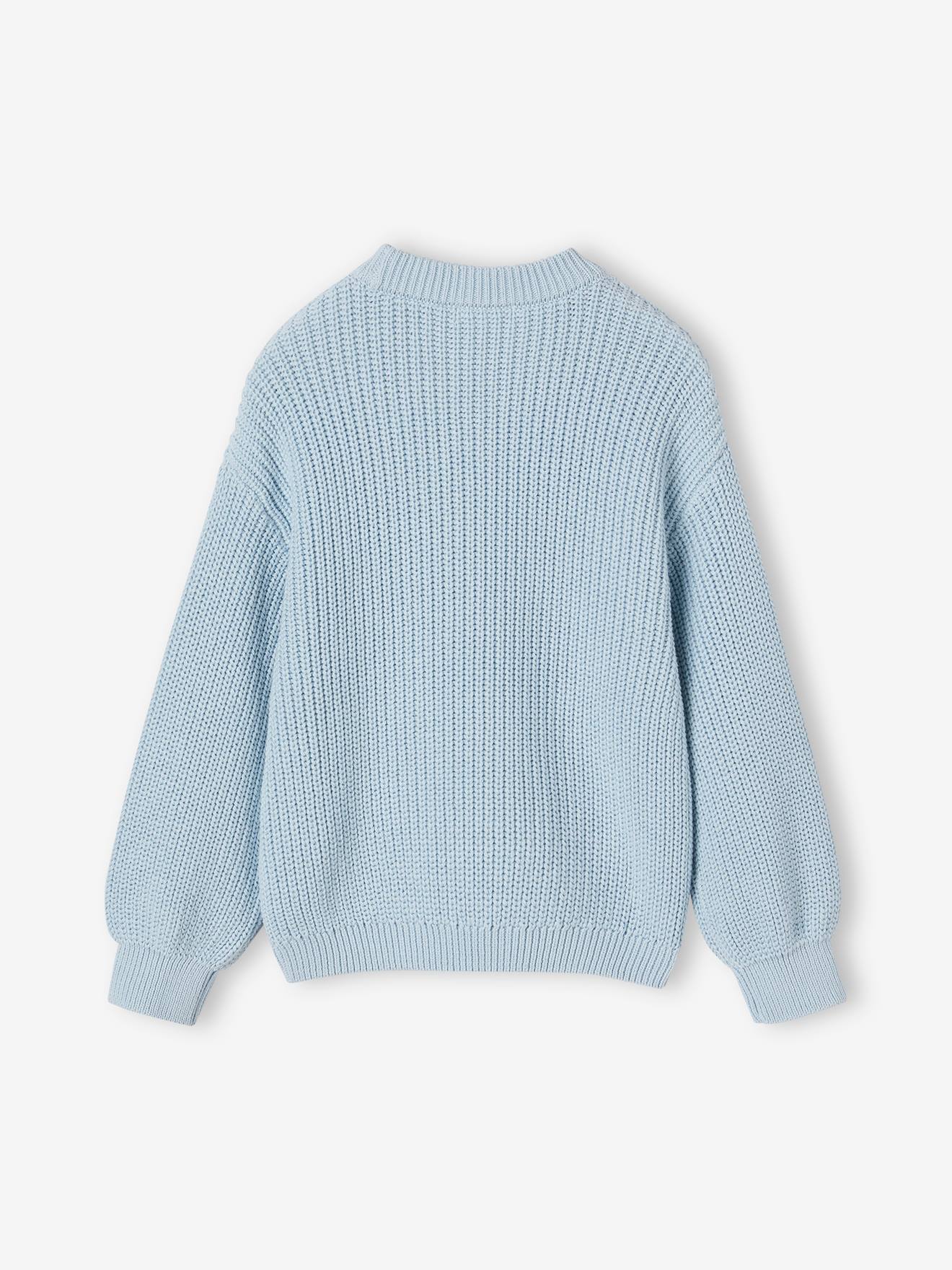Vertbaudet Mädchen Pullover aus Rippstrick Oeko-Tex - koralle