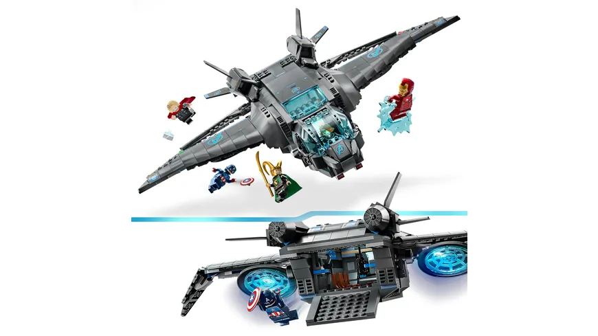 LEGO Marvel 76248 Der Quinjet der Avengers, Raumschiff Set