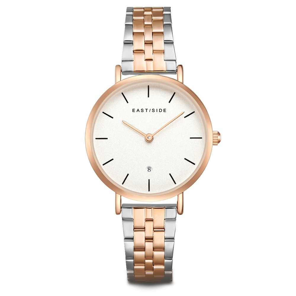 EASTSIDE Montre à quartz Bloomfield en Or rose Acier inoxydable en Argent/or rose Montre