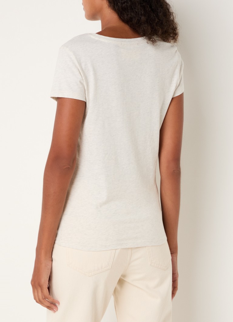 Camiseta CLOSED com estampa mesclada e decote em V
