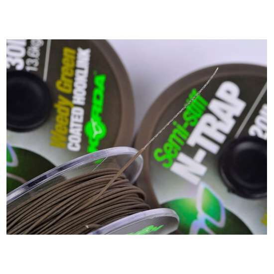 Tresse à bas de ligne carpe korda n-trap semi-rígido verde 20m