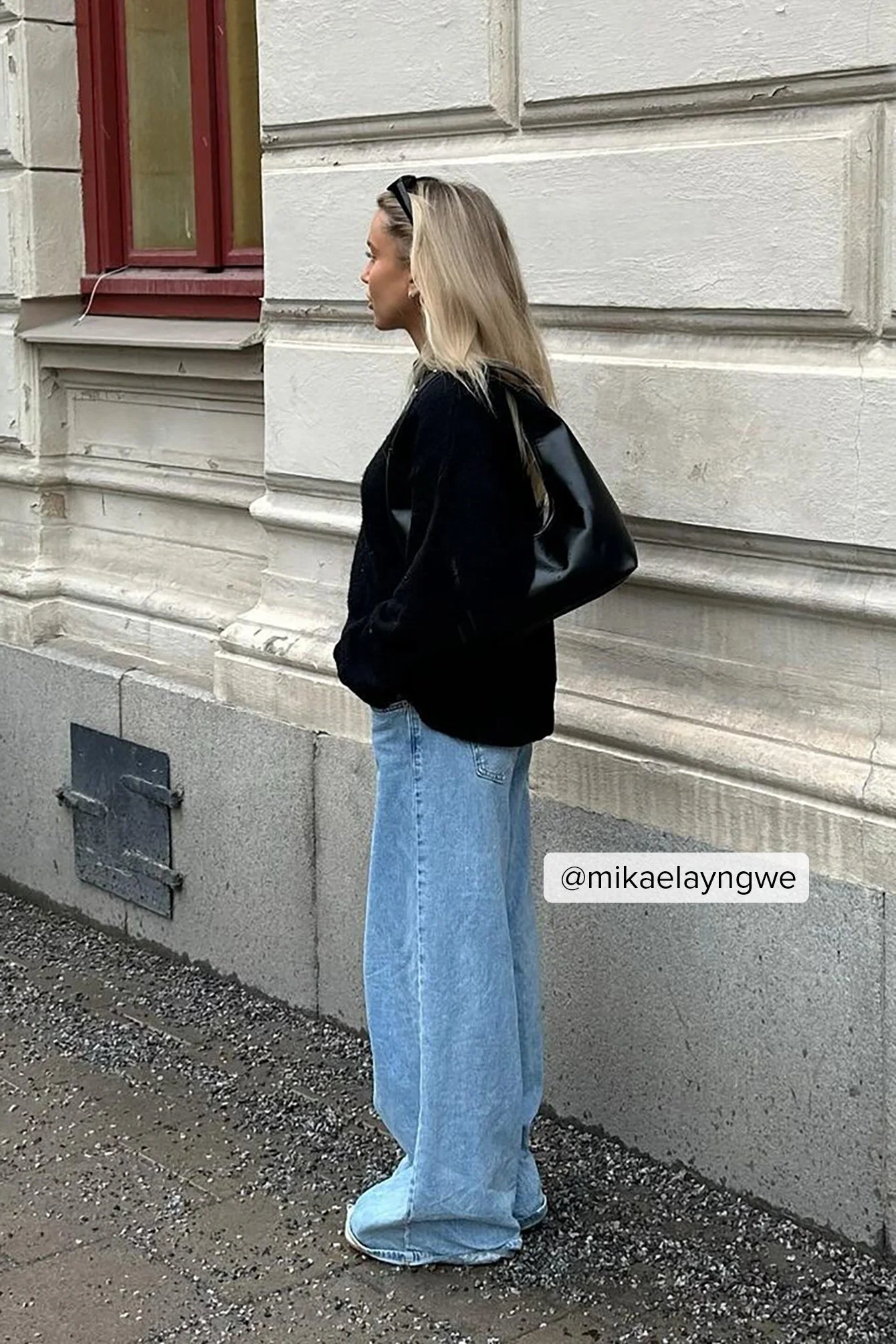 Weite Jeans mit niedriger Taille