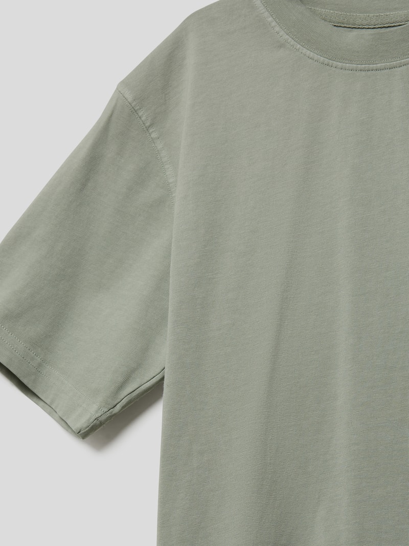 T-Shirt mit Stitching in mint