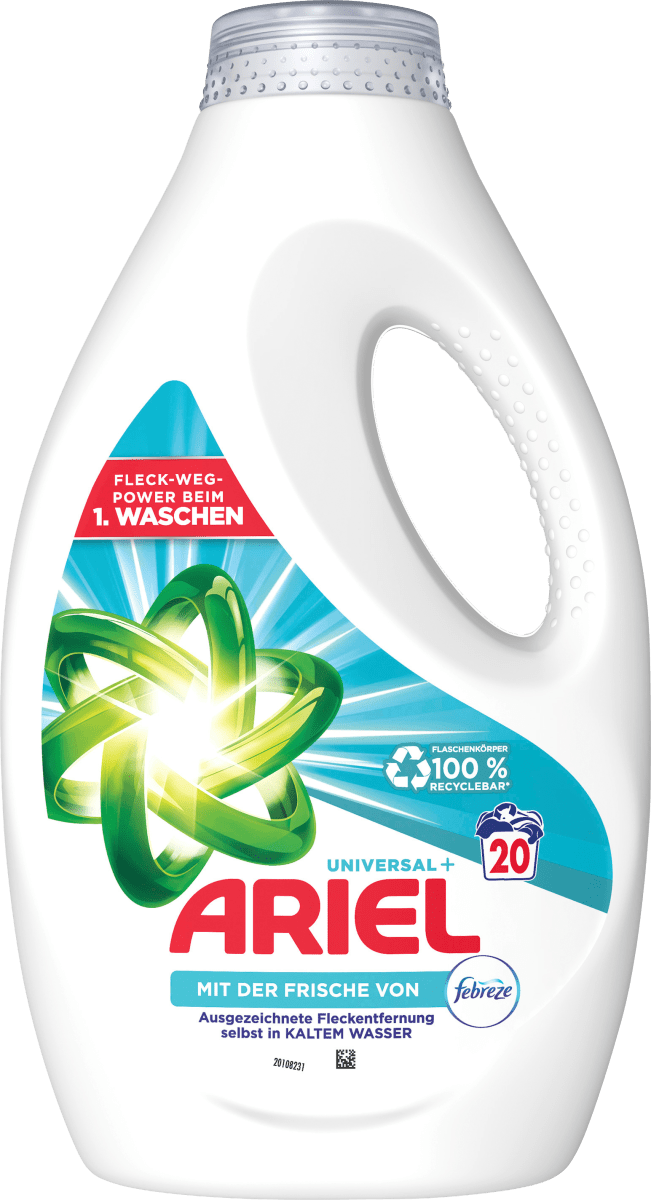 Vollwaschmittel flüssig Febreze, 20 Wl